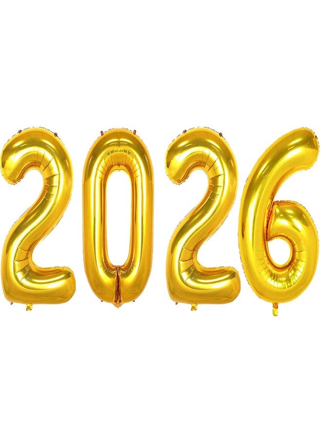 Tagberoy بالونات ذهبية لعام 2026، بالونات رقم 2026 مقاس 16 بوصة، بالونات أرقام 2026 لمستلزمات حفلات رأس السنة الجديدة 2026، بالونات فويل 2026 لتزيين رأس السنة الجديدة 2026 - Image 1
